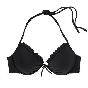Victoria’s Secret Malibu Fabulous Push-Up Swim Top- Black (34D)